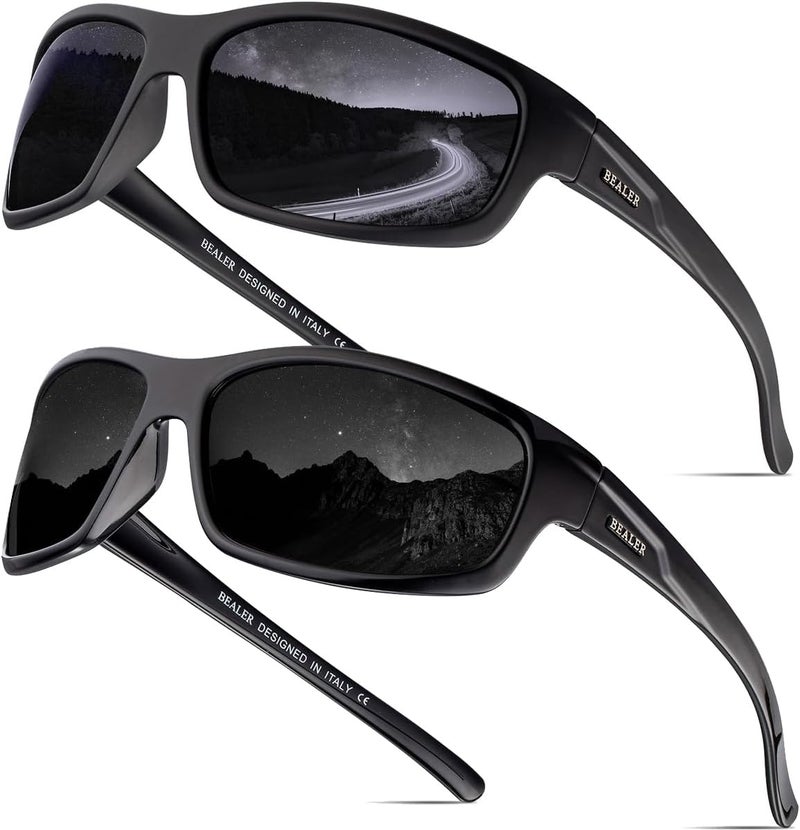 BEALER Store Polarized Sports Sunglasses for Men Lightweight TR90 Frame Sun Glasses Driving Cycling Fishing UV Protection Shades - Image 1